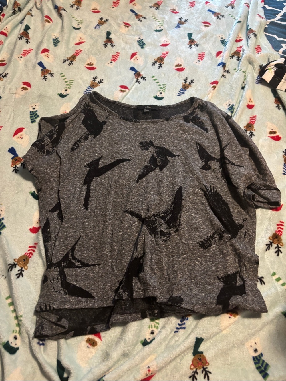 Forever 21 Charcoal Gray Crewneck Top
